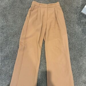 A&F Sloane Tailored Wide Leg Pant Tan